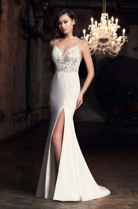 Straight Cut Wedding Dresses